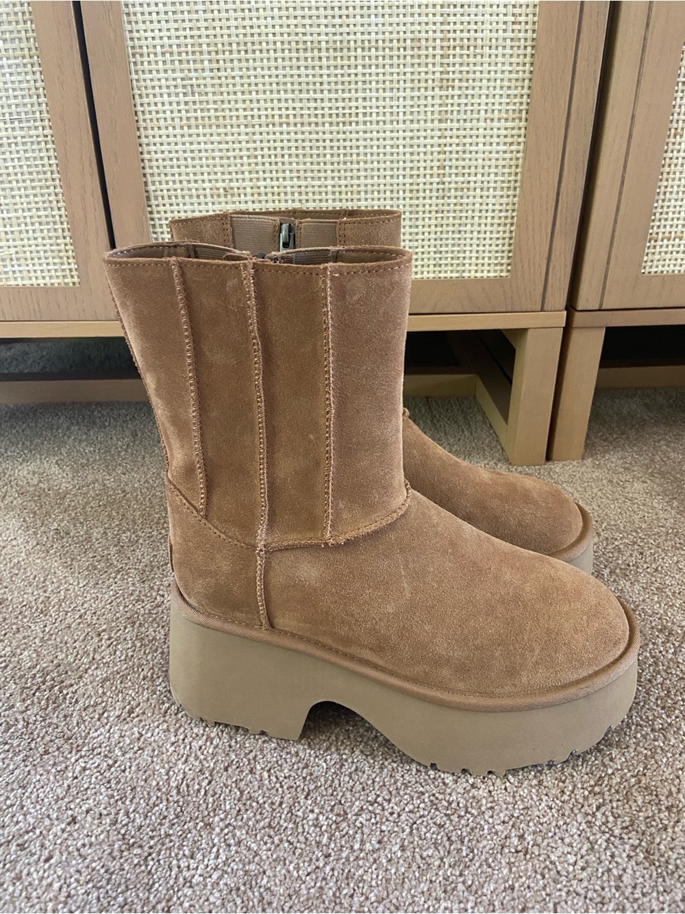 UGG Classic Twin Seam New Heights Platform Boots 1158313 - Chestnut - 8
